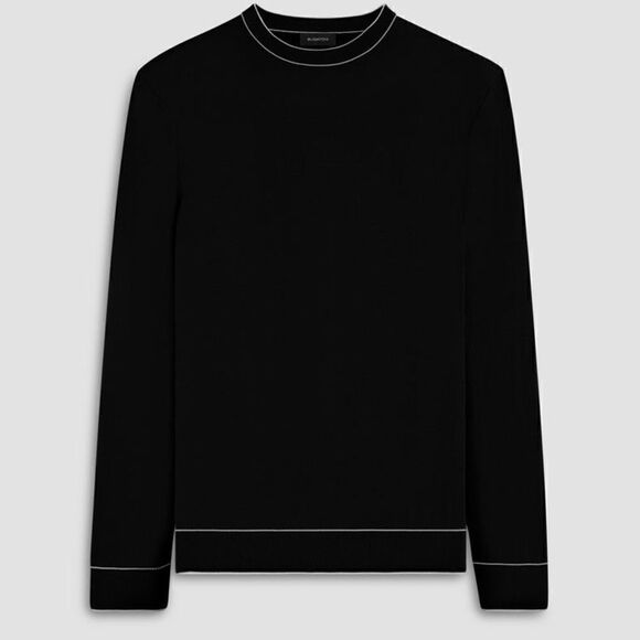 Bugatchi Solid Crew neck Sweater Caviar Black Size XL - Picture 1 of 7